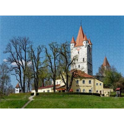 CALVENDO Puzzle Haag in Oberbayern, Schlossturm | 1000 Teile Lege-Größe 64x48cm Foto-Puzzle für glückliche Stunden