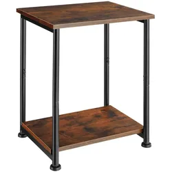 tectake Beistelltisch Yonkers 38,5x30x51,5cm  Industrial Holz Dunkel, Rustikal