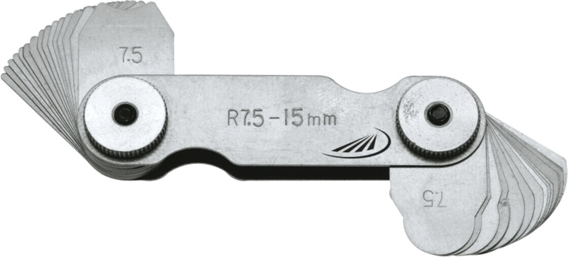 Helios Preisser Radienschablone Normalstahl, 16 Blatt 7,5-15,0 mm ; Helios-Preisser (0604004)