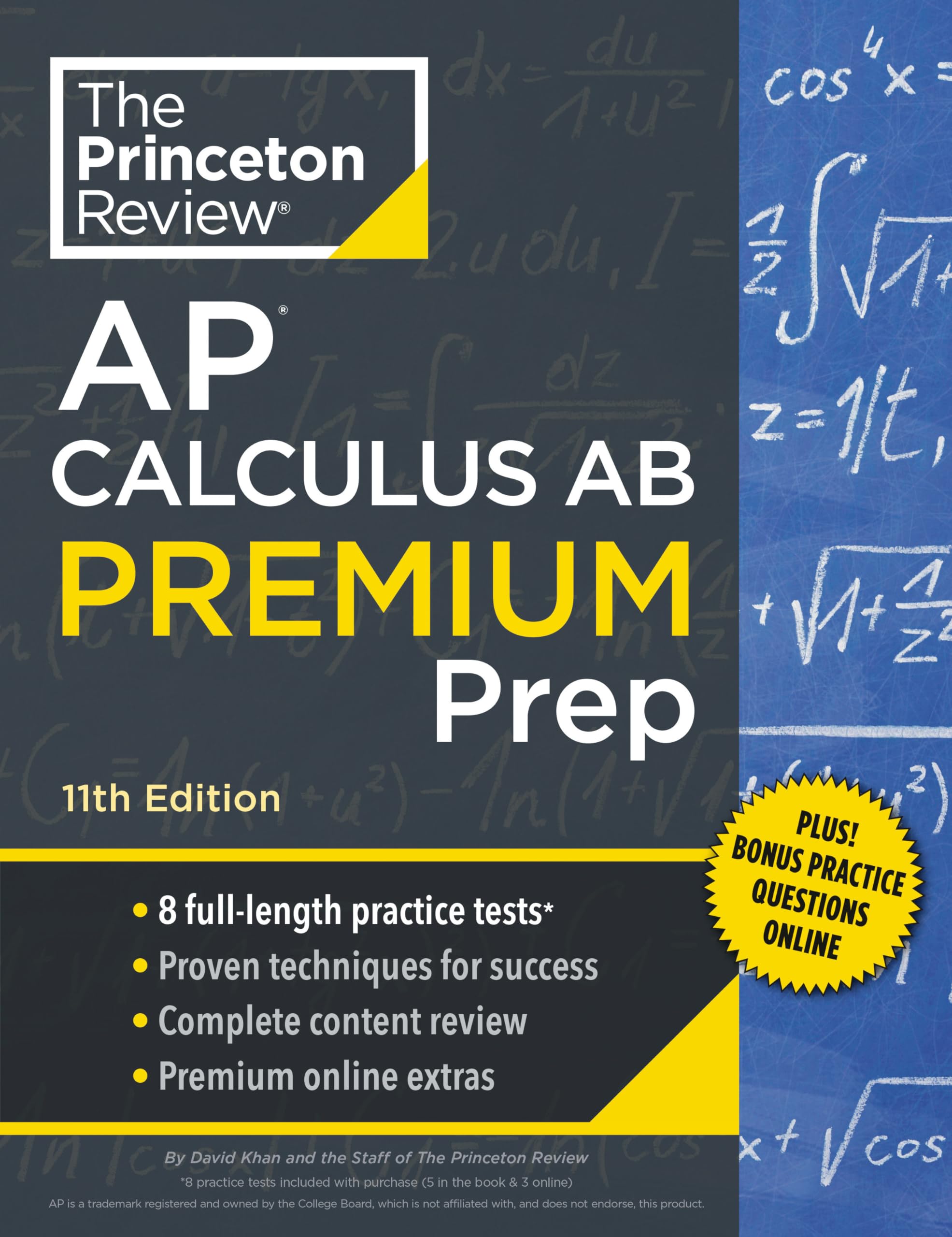 The Princeton Review - Princeton Review AP Calculus AB Premium Prep, 11th Edition: 8 Practice Tests + Complete Content Review + Strategies & Techniques (College Test Preparation) - Preis vom 30.09.2026 09:01:18 h