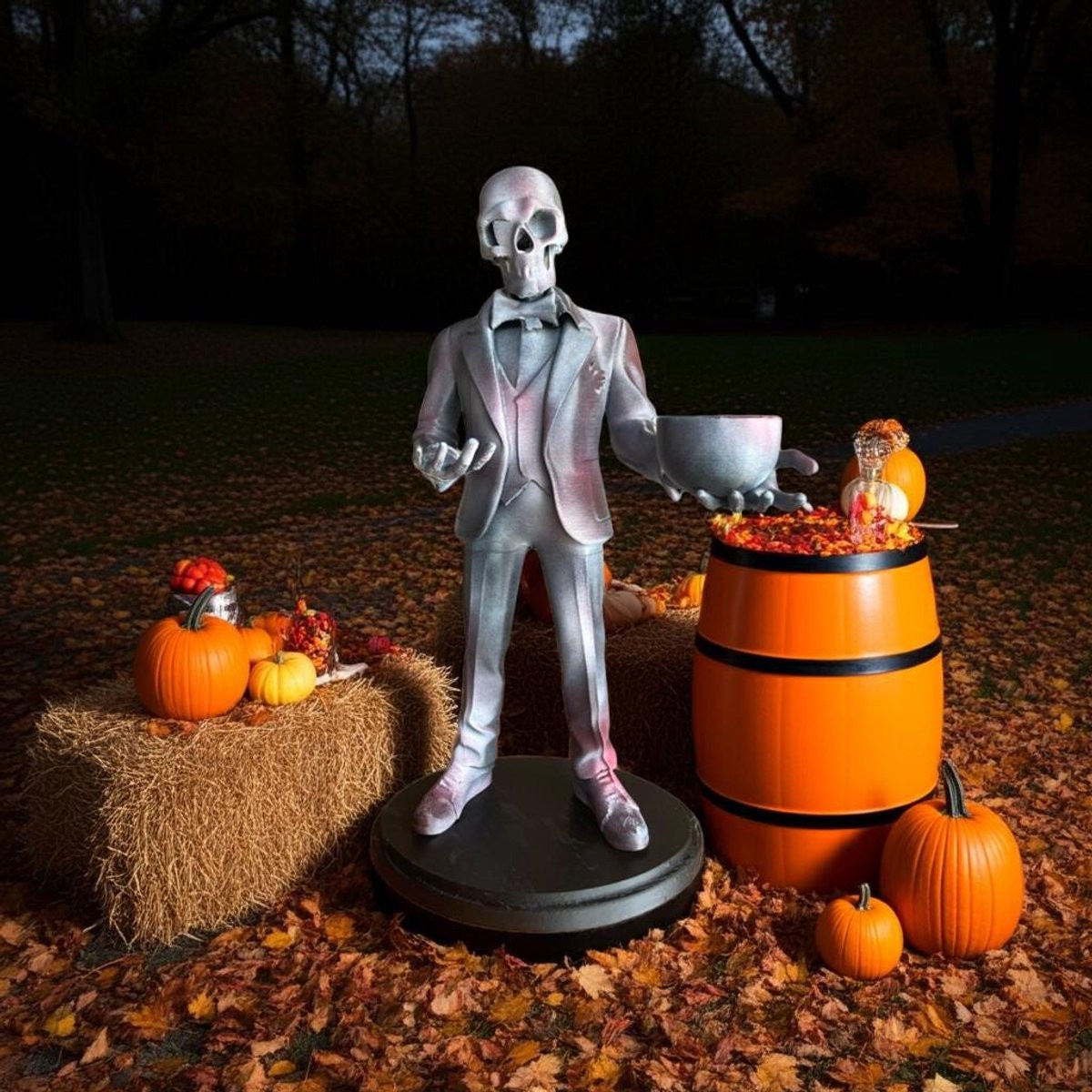 Halloween Decoratie Griezelig Spookhuis Figuur met Lantaarn, 50 cm