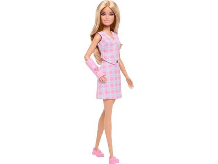 Barbie Fashionistas pop #243 met blond haar, geruite outfit