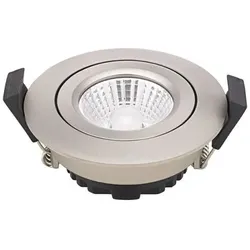 Sigor Einbauleuchte 68 Diled 6W 370lm 2700K stahl 36° dimmbar mit hoher Farbwiedergabe