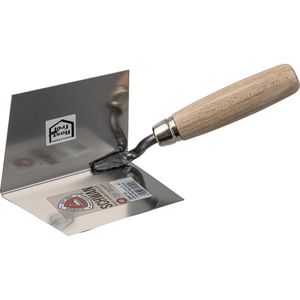 Schwan Spachtel 234110, Breite 75mm, Innen-Eckspachtel aus Edelstahl, Holzgriff