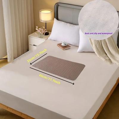Inspire Select Reusable Incontinence Bed Pads Waterproof, Washable Leak Proof Mats For Seniors, Pets & Period Care, Multi Size brown 13.7 X 17.7 In