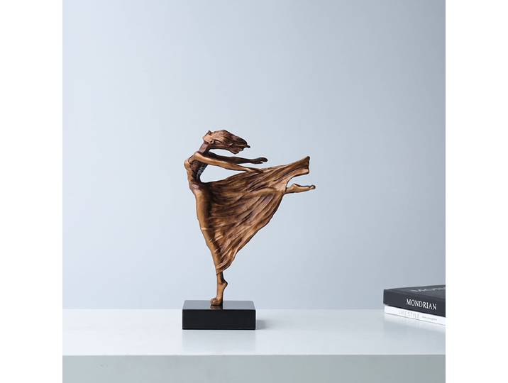 Statue élégante de danseuse de ballet, figurine créative en métal, décoration moderne pour la maison, décoration de bureau ou de salon, cadeau pour les amateurs d'art