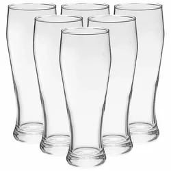 WEIZENBIERGLÄSER (GEEICHT) Bavaria transparent 0,5 l 6er Set