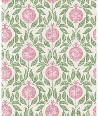 Graham & Brown Apple of Grenada Pink & Green Wallpaper