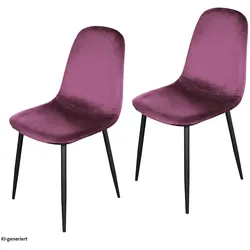 HTI-Living, Stühle, Stuhl Savannah Velvet Pink