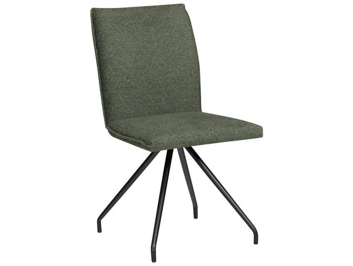 Moderano Stuhl, Grün, Schwarz, Metall, rund, 49x91x60 cm, Stoffauswahl, Typenauswahl, Esszimmer, Stühle, Esszimmerstühle, Vierfußstühle