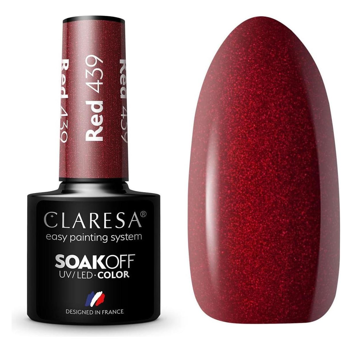 Claresa UV LED Nagellack Kollektion Hybrid Maniküre Soak Off - Rote Farbe Nr. 439 5ml (439) (47628680)