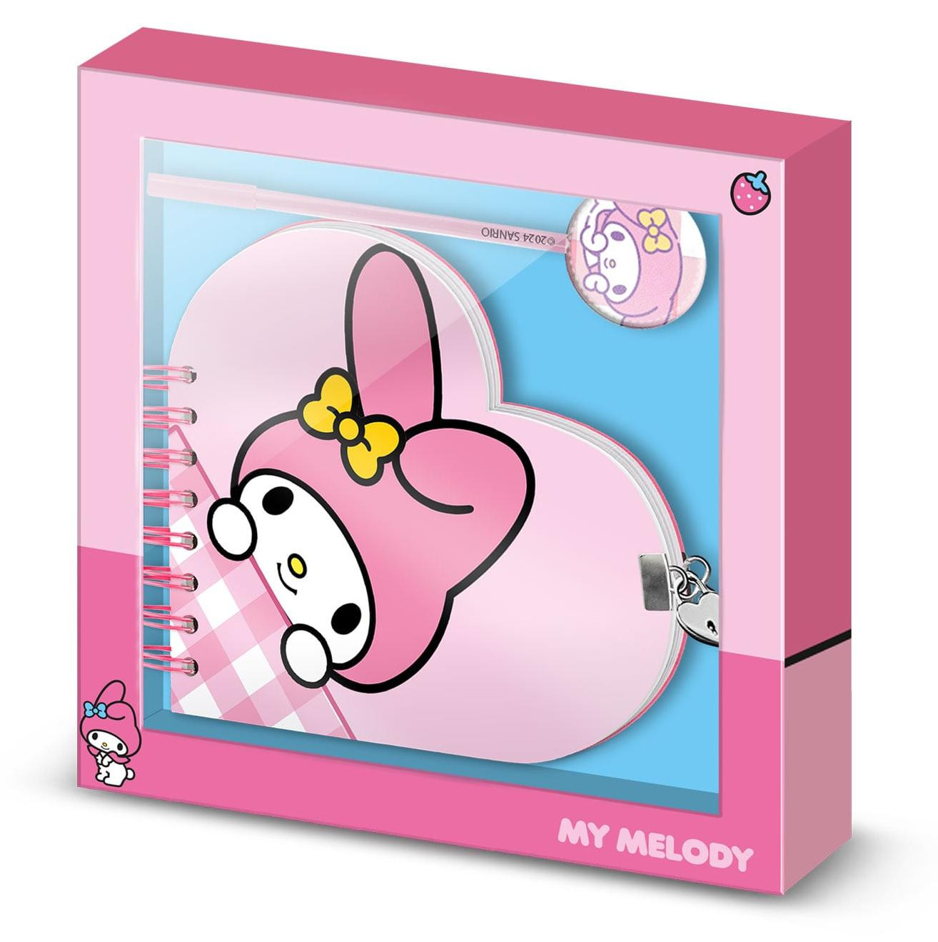 Karactermania Hello Kitty en My Melody cadeau-set met notitieboekje en balpen