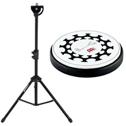 Meinl MPP-6-TL Thomas Lang Übungspad mit Ständer, Schlagzeug Zubehör, Schwarz