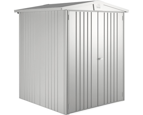 Biohort Europa, Metallschuppen, Doppel, A-Rahmendach, Silber, Metall, Silber