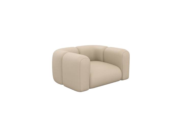 Echtleder Design Loungesessel „Terranova“ Echtleder Beige BLOOMINGLOFT Collection