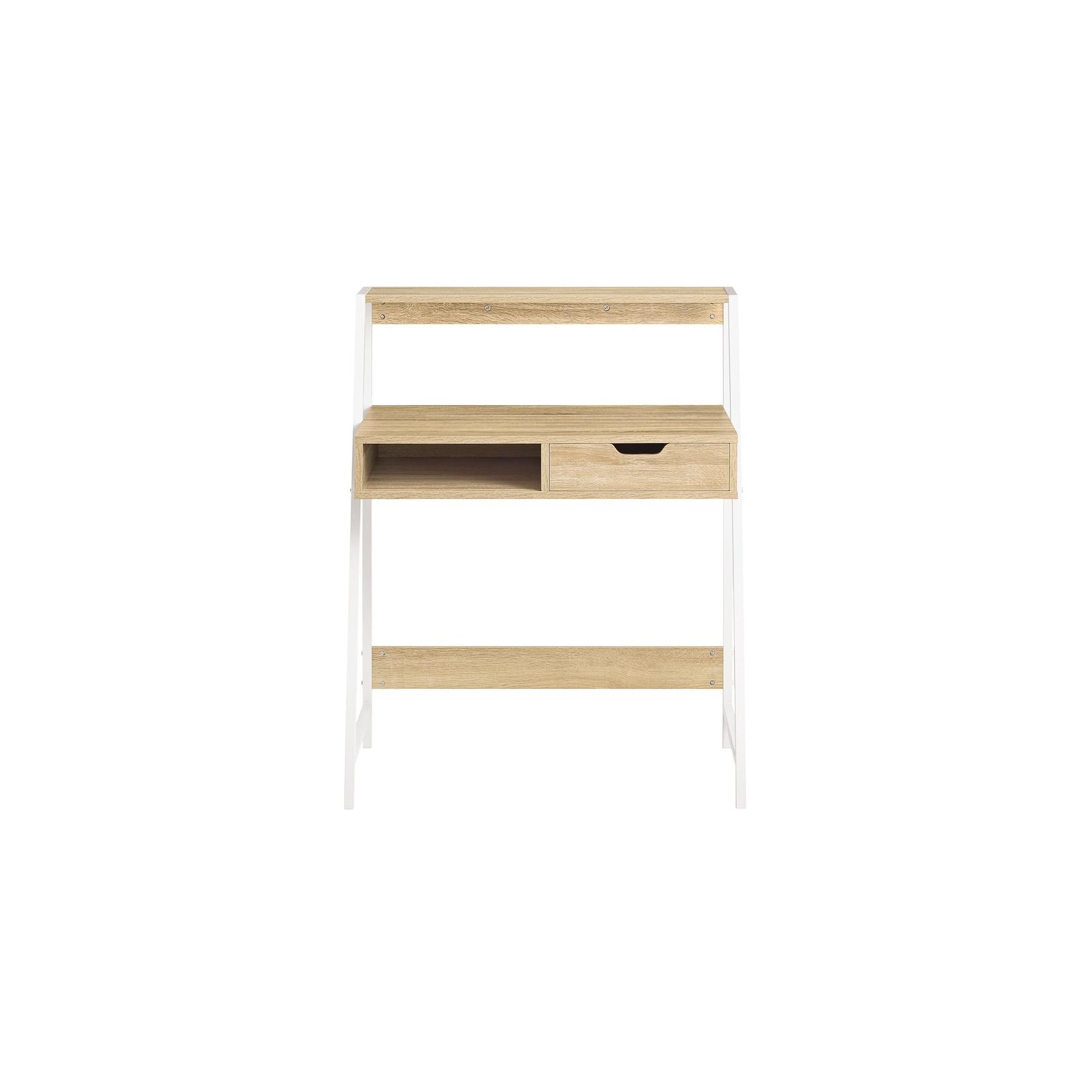 SoBuy Schreibtisch mit einer Schublade Holzfarbe 80x50x100cm Industriell