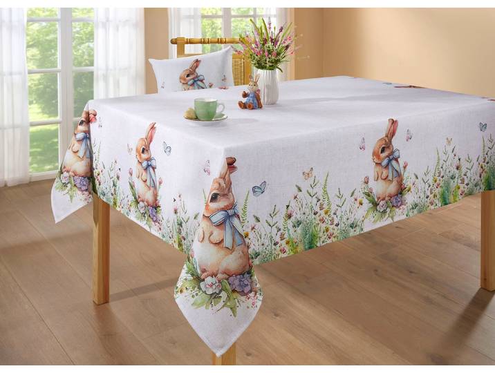 Tisch- und Raumdekoration mit Frühlings-Motiv, Multicolor, Größe 260 (Tischdecke, 130x170 cm)