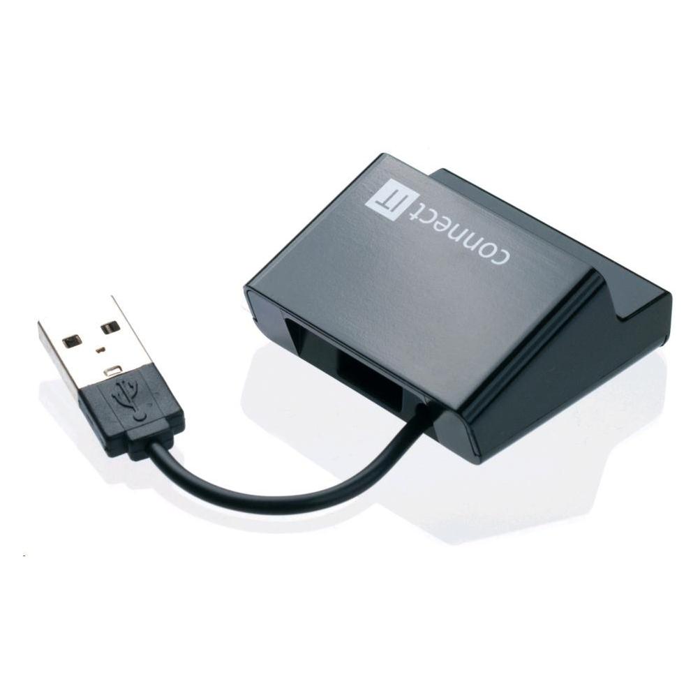 Connect IT STEP USB-Hub schwarz / 4X USB (USB-A, 4 Ports) (CI-108)