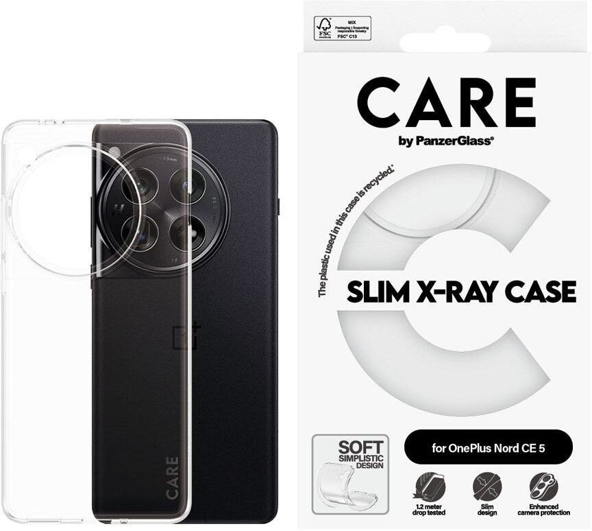 OnePlus Nord CE5 CARE by PanzerGlass FASHION X-Ray Soft Basic Mobil Cover - Transparent