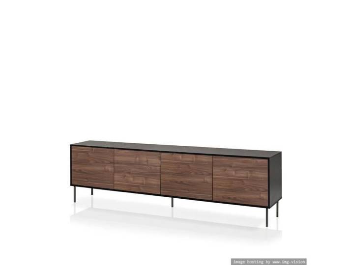 Buffet 4 portes ROMA-S noir-noyer