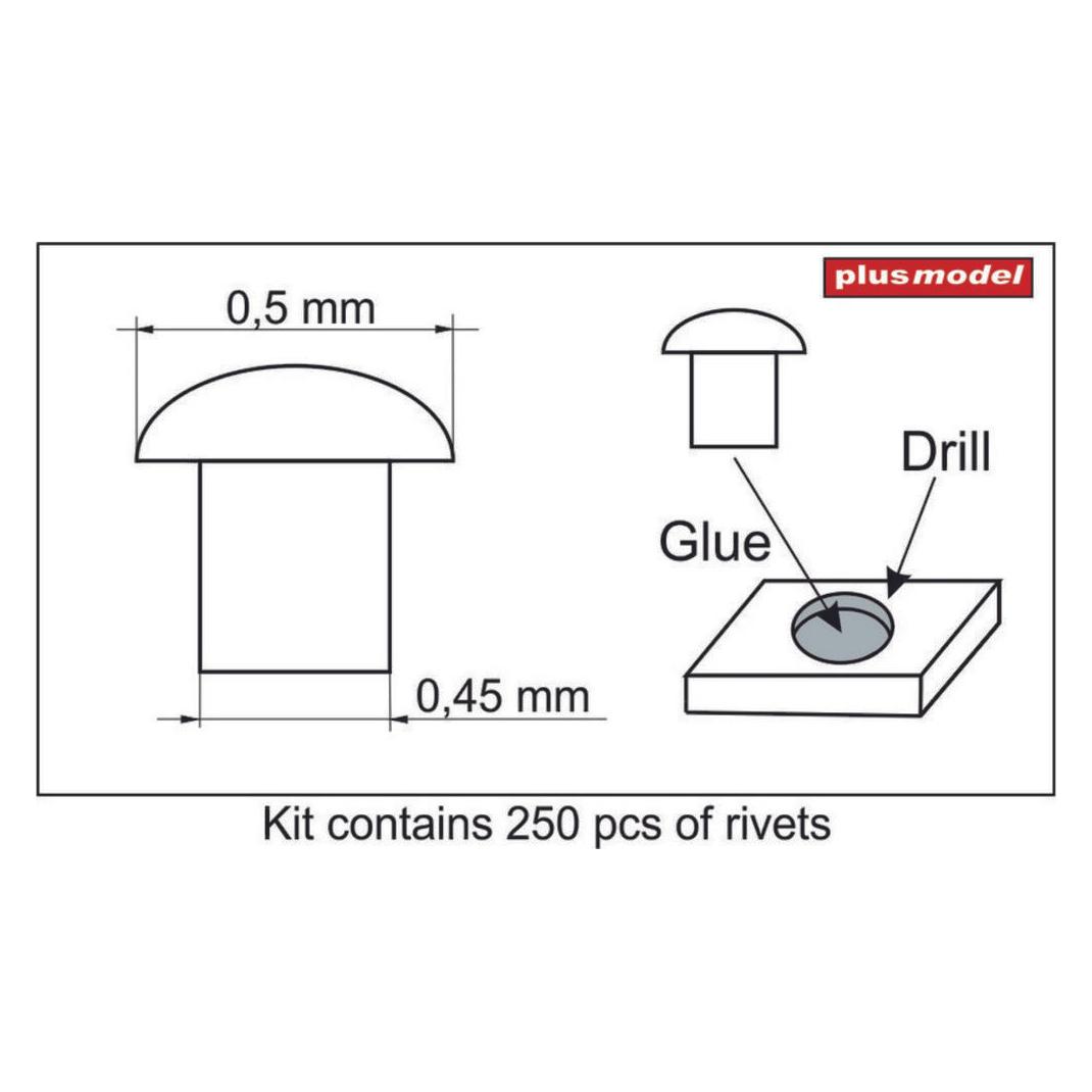 Plus Model Rivets 0,5 mm (23798626)
