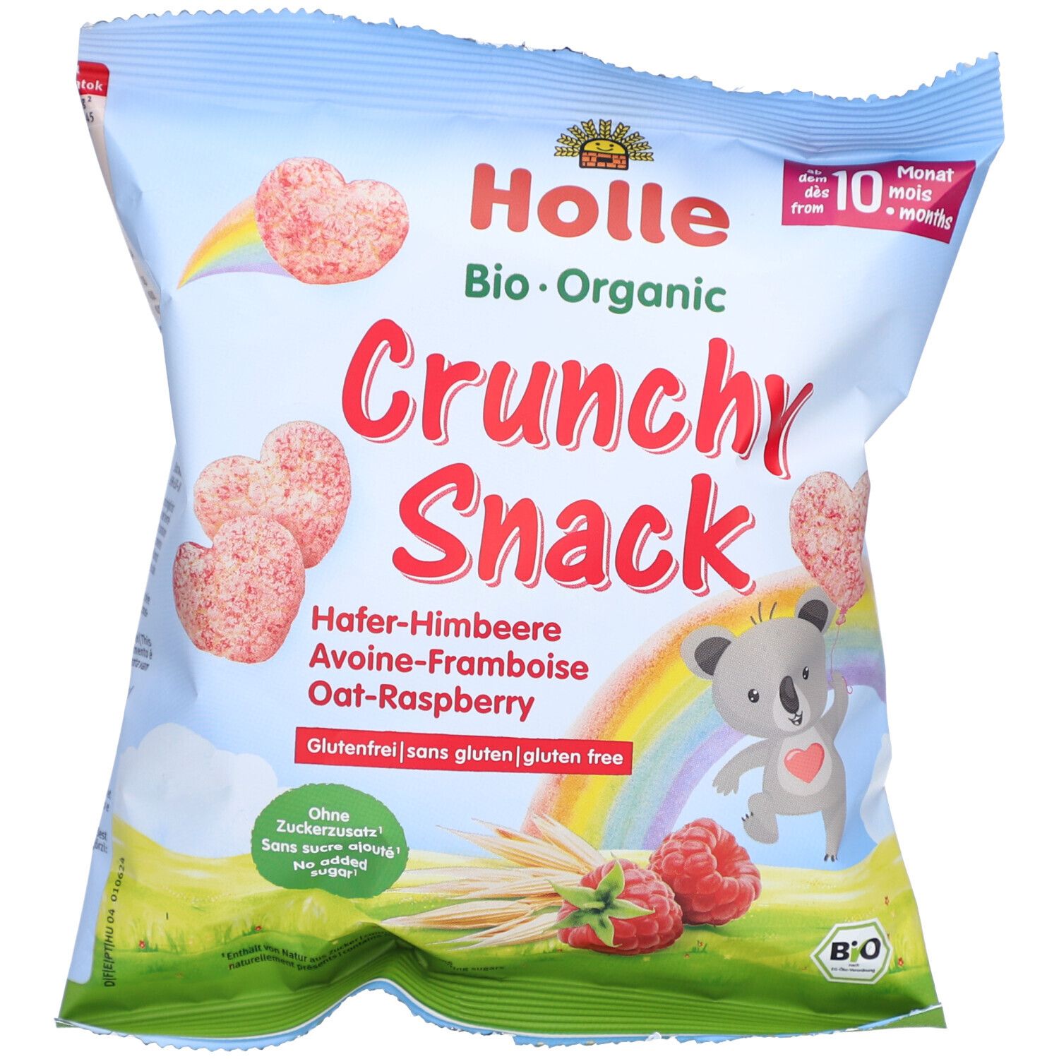 Holle Bio Crunchy Snack Hafer-Himbeere 30 g Beutel
