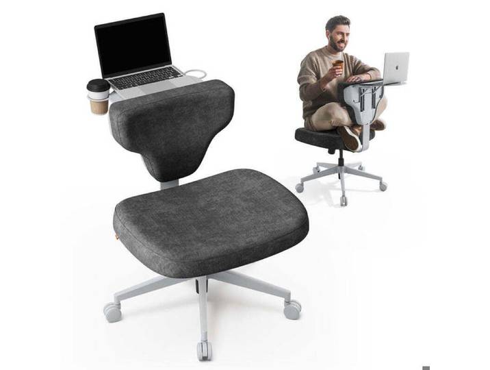 Chaise NEWTRAL Freedom-X FP-DG pour position jambes croisées – Sans accoudoirs Gris foncé