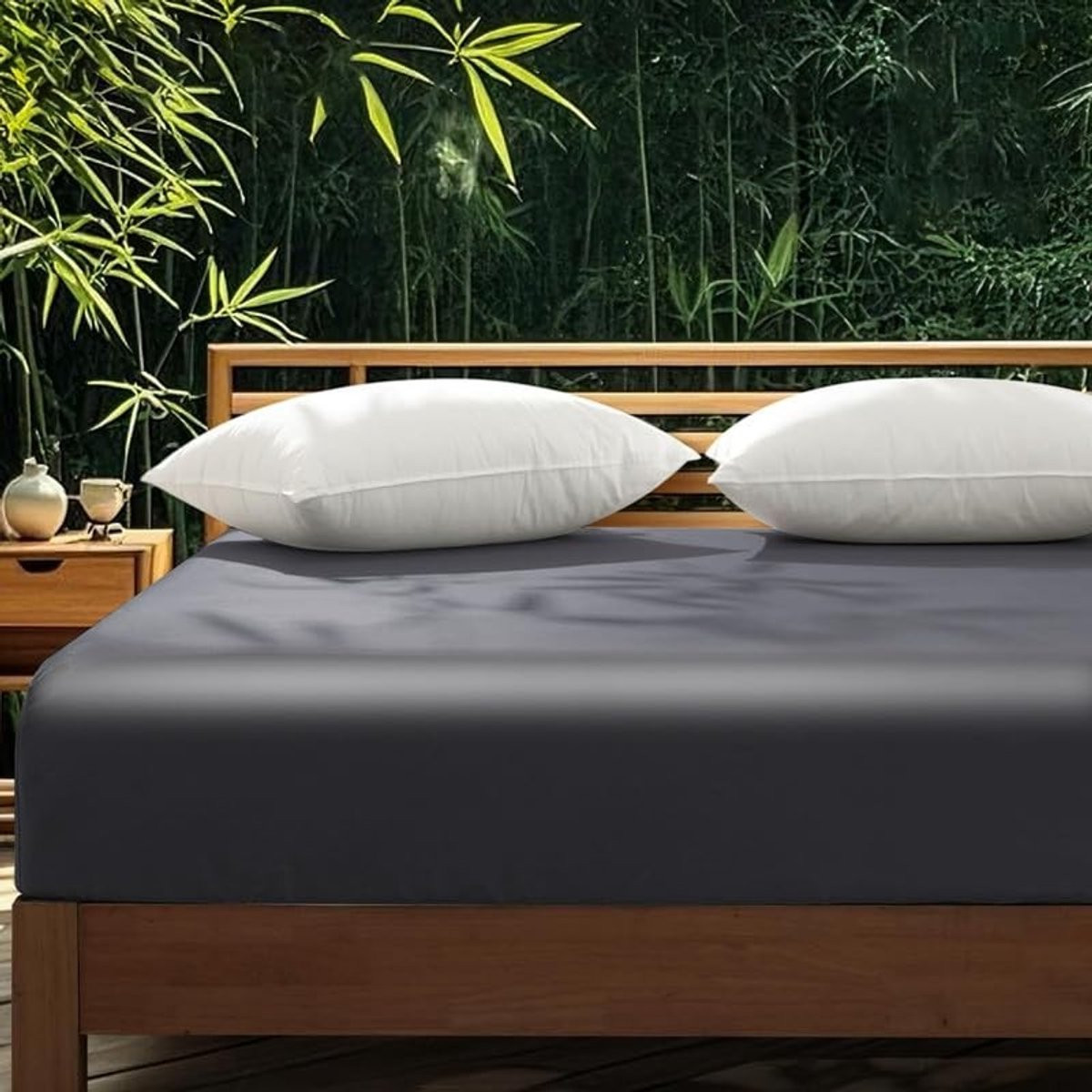 Hypoallergeen Mako Satin Hoeslaken voor volwassenen 200 x 200 cm