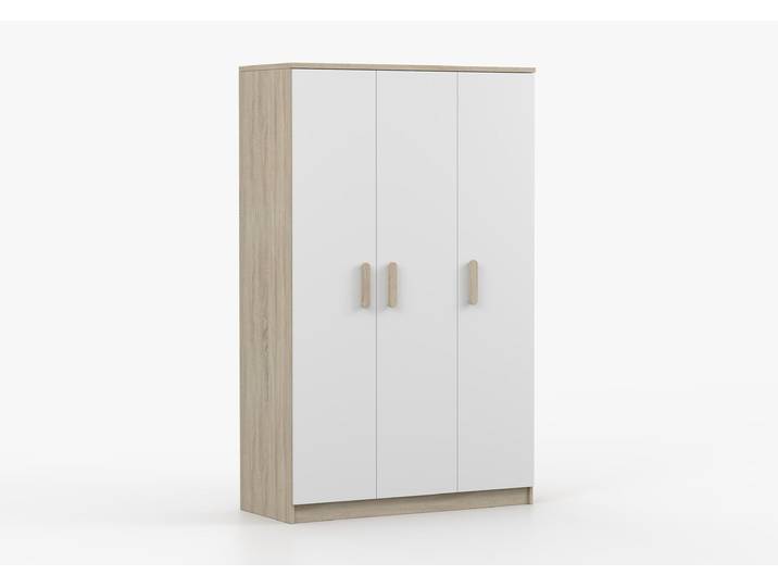 Drehtürenschrank JONAS III 19 120 cm Sonoma Eiche Weiß Sonoma Eiche