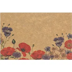 Home Fashion, Platzkarte "Wild Poppies", Platzkarte für die Tischdekoration, zum Beschreiben, 10 Stück pro Pack