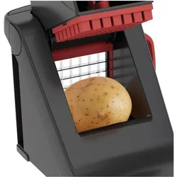 Zyliss Pommes-Frites und Gemüseschneider, Küchenreibe, Rot, Schwarz, Grau