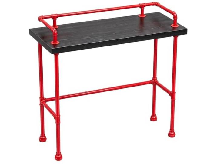 Hoher Kneipentisch mit Metallrahmen,Bartisch aus massivem Holz,kein Hocker Fußstütze aus Metall,rechteckiger Kneipentisch,Tischplatte aus Holz,einfach zu montieren(130cm)