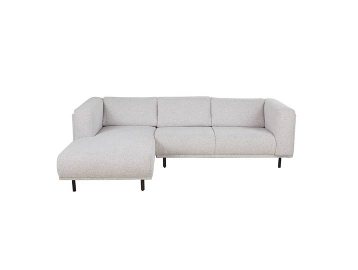 Ecksofa mit Stoffbezug für 4-5 Personen, Ecke links, grau