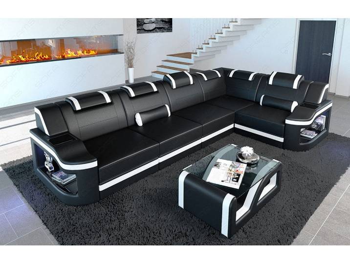 Ecksofa Padua L-Form in Leder