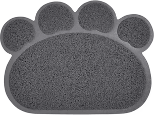 Inspire Curations PawPrint CleanStep Waterproof Cat Litter Mat gray 30x40cm