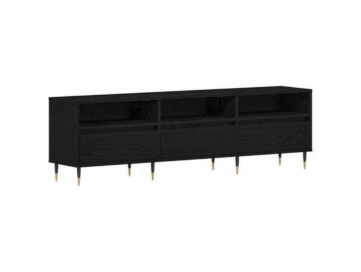 Style Élégance Chic - Meuble TV Cabinet TV au sol - Armoire Télévision - Chêne noir 150x30x44.5cm - bois d'ingénierie &640868