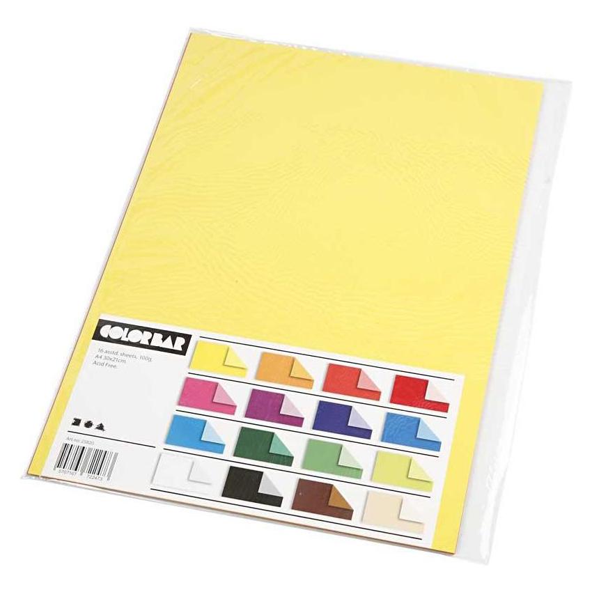 Creativ Company Color Bar Papier Kleur A4 100gr, 16 Vellen (100 g/m², 1x) (5707167722473)