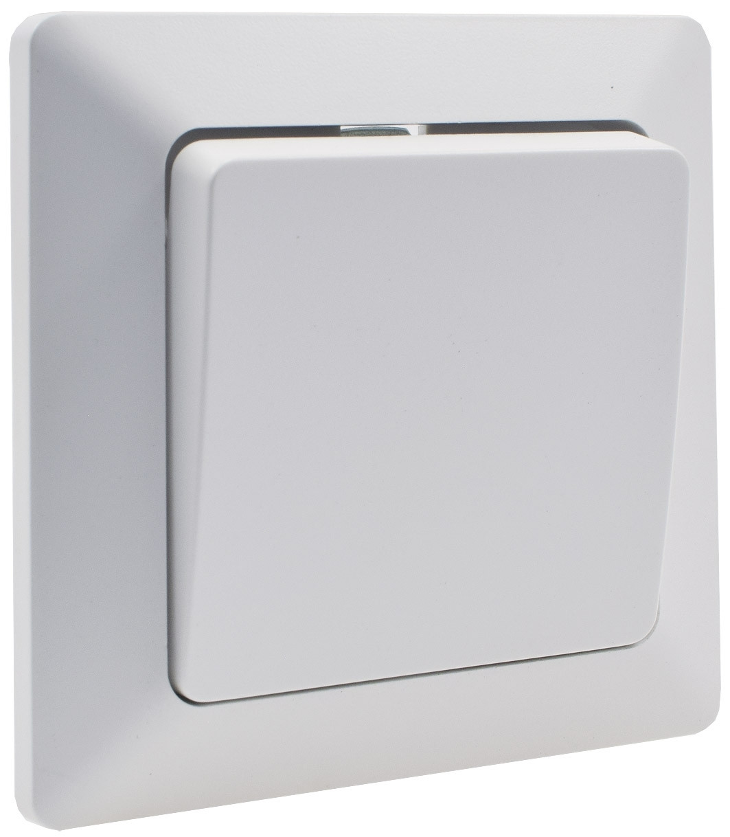 Chilitec MILOS Wisselschakelaar inbouw wit mat 250V/10A inclusief frame en aansluitklemmen