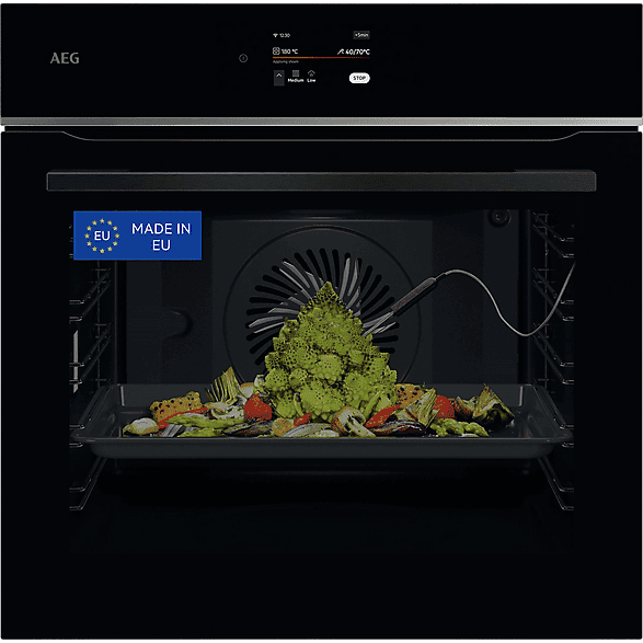 Horno - AEG TE8PB731AB, Multifunción, Pirolítico, 71 l, 60 cm, Negro