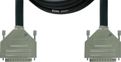 Cordial Parallel Anschlusskabel [1x D-SUB-Stecker 25pol. - 1x D-SUB-Stecker 25pol.] 1.50m Schwarz