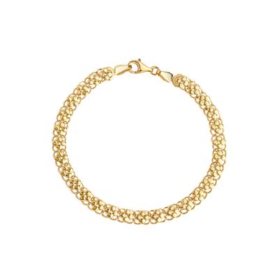 Goldarmband FIRETTI "Schmuck Geschenk Gold 375 Armschmuck Armkette Goldarmband Fantasie" Gr. 18,5, gold (gelbgoldfarben), Armbänder, Damen, 18,5, Gelbgold 375, Goldarmband