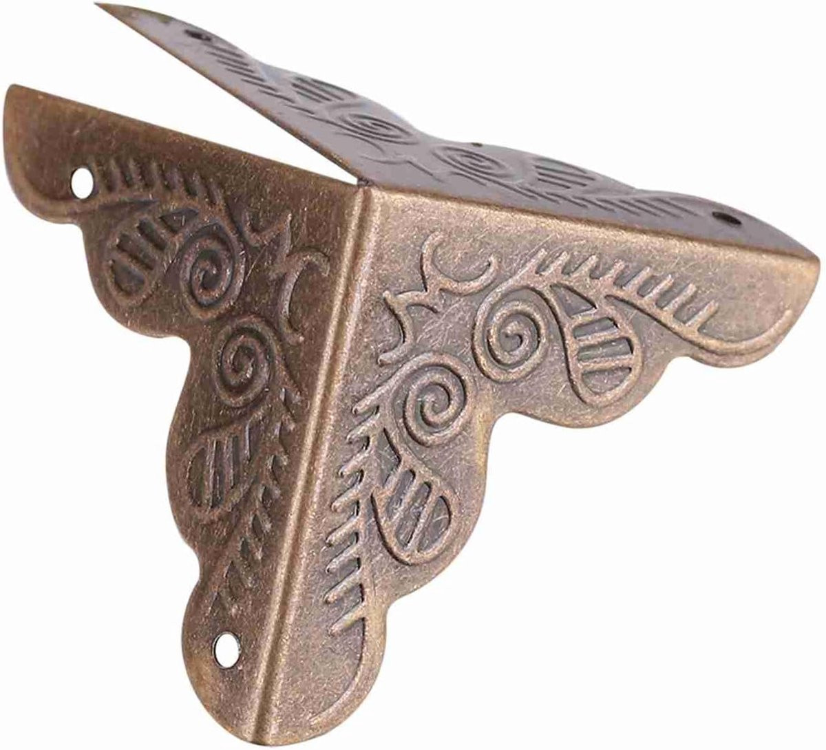 Hoekbeschermers Metaal Decoratieve Beugels Vintage Stijl Brons - 12 stuks
