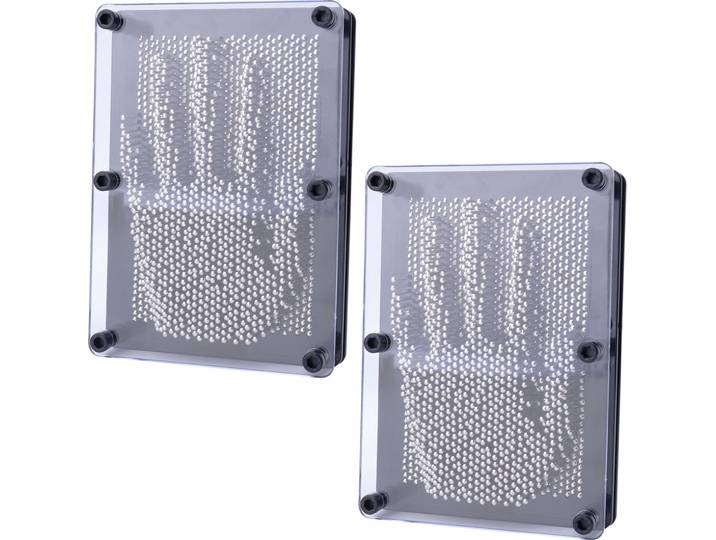 2er-Set 3D Nagelbild, schwarz/silber