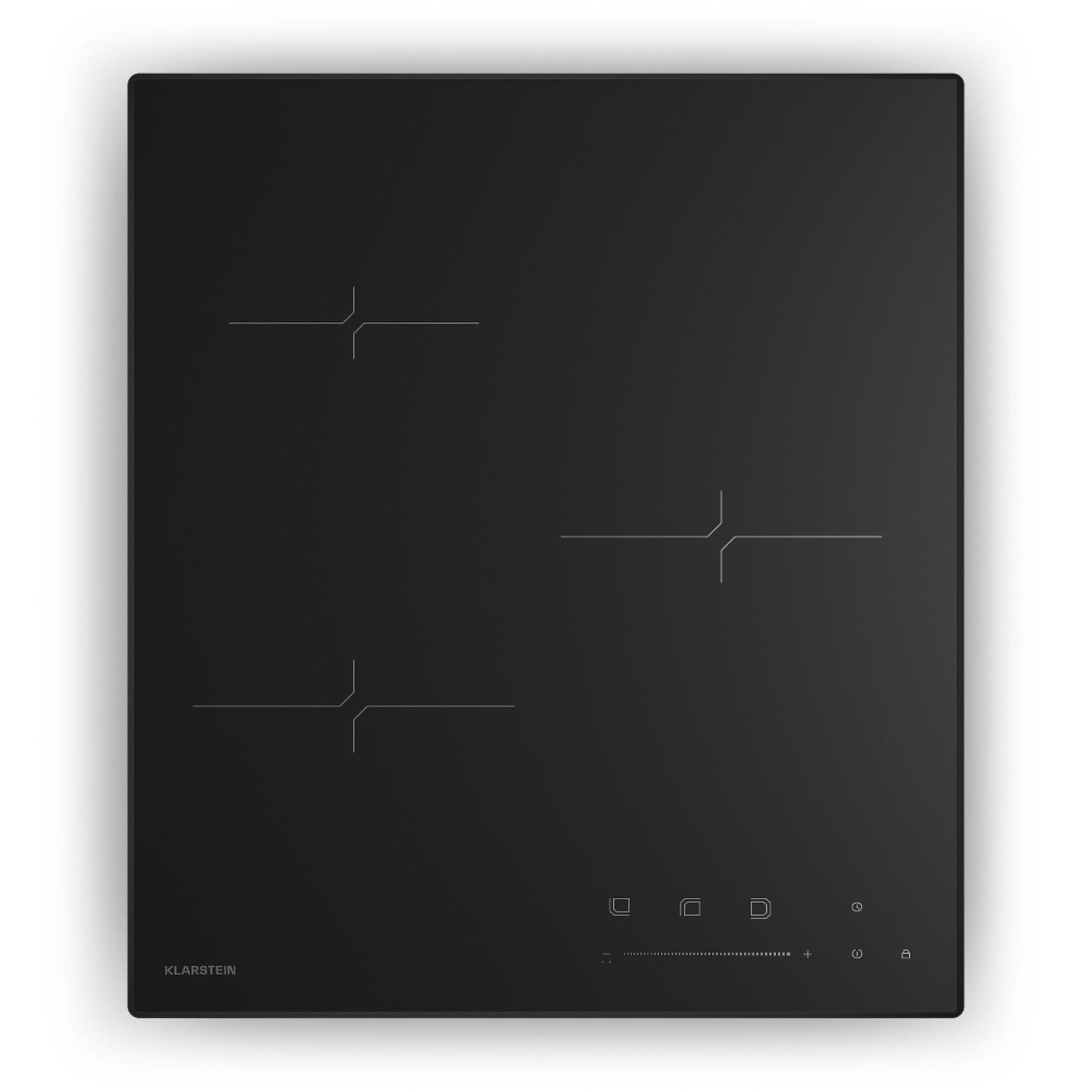 Velaire Induktionskochfeld Edel, minimalistisch, platzsparend 3 Kochzonen 5500 W 45 cm< Schwarz 3