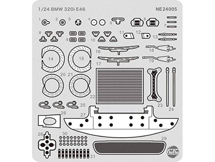 PLATZ /NuNu 1/24 het Rennen Reeks BMW E46 Detail omhoog Delen NE24005 van Delen Plastic Model