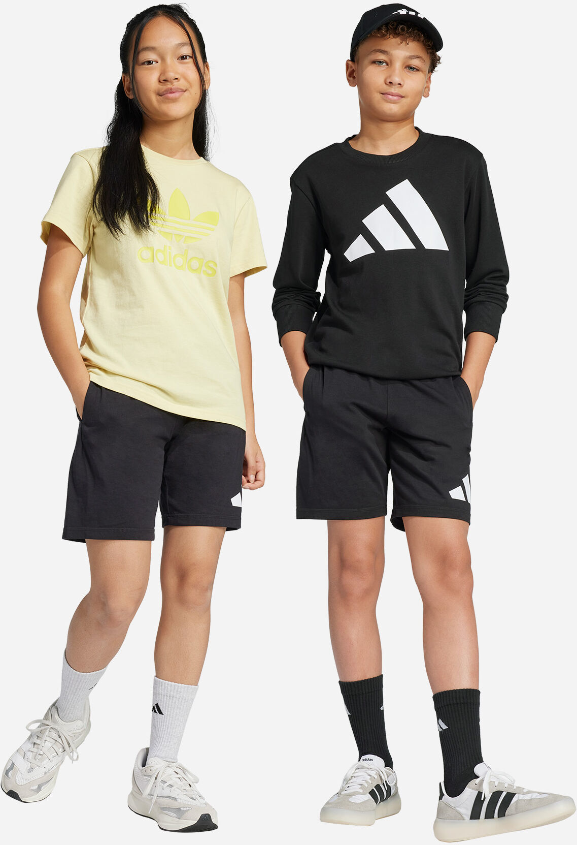 Adidas Big Logo Jr - Pantaloncini - Nero 9-10ANNI