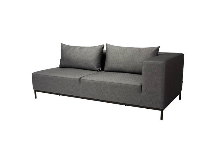 Stern Ecksofa 2,5-Sitzer Taavi Alum. schwarz matt Arml.