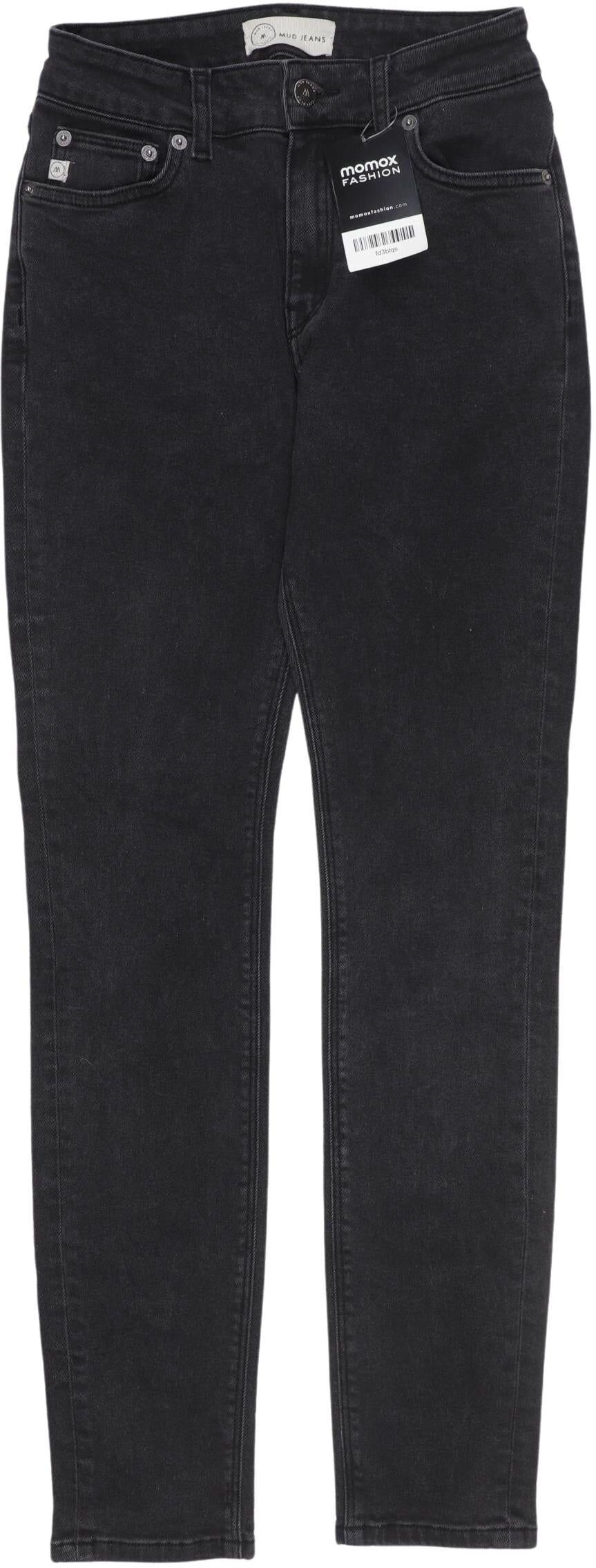 Mud Jeans Damen Jeans, Schwarz, Gr. W25, Baumwolle / Elasthan - Second Hand