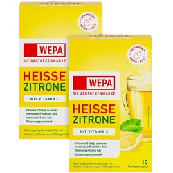 WEPA Heiße Zitrone+vitamin C Doppelpack 2X10X10 g