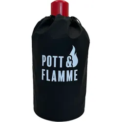 Abdeckhaube 5 kg Gasflasche  mit Druck Pott & Flamme